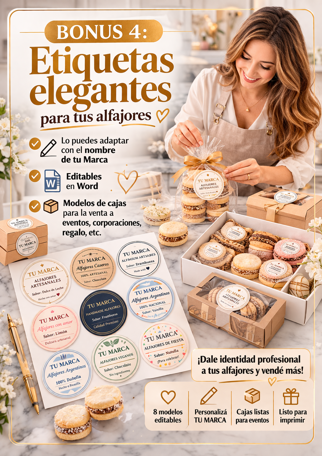 Emprendé con "ALFAJORES  PREMIUM" + 🎁 4 Bonos Gratis